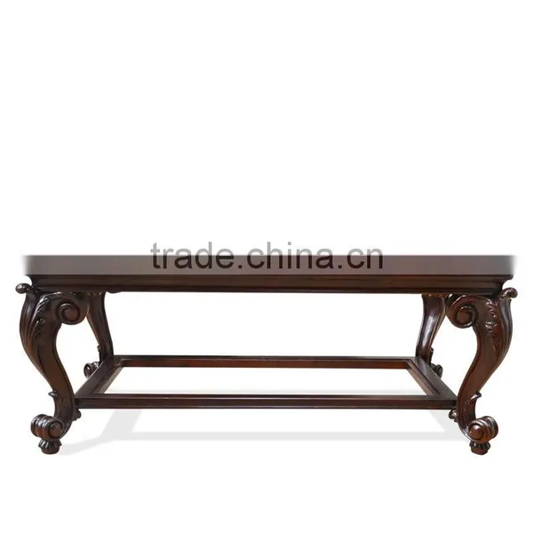 Coffee Table Rectangular Model Carving Cabrio Legs photo-2