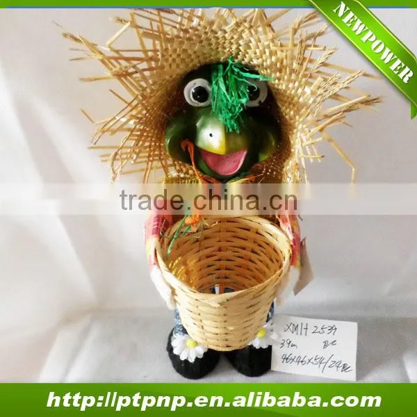 Harwest Scarecrow With Bamboo Pot for Holloween Decoration photo-3