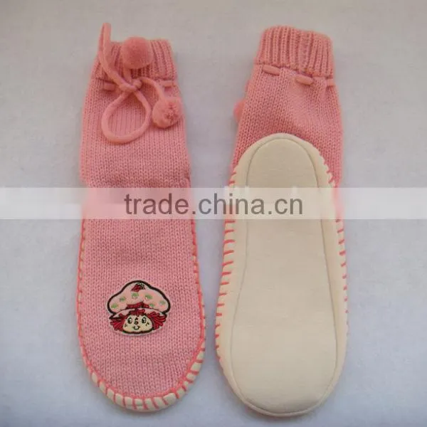 Kids Cute Pompom Warm Floor Shoes Sock for Winter photo-2