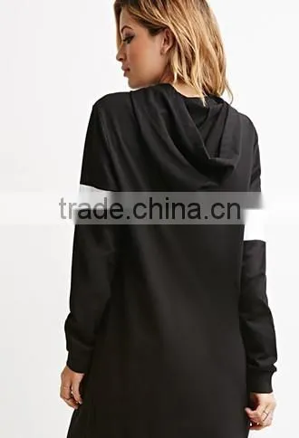 Popular Color Stripe Hooded Long-sleeved Dress photo-2