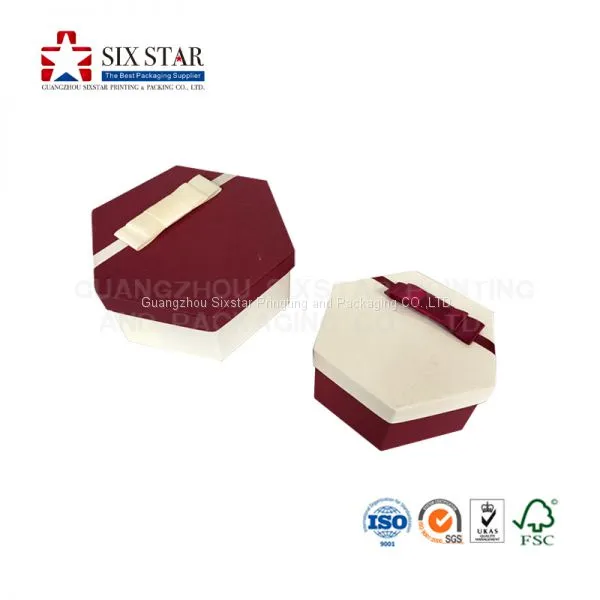 Top Selling Red and White Customized Gift Cardboard Boxes With Bowknot in Chinese Factory photo-3