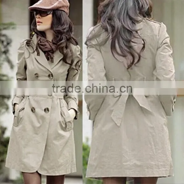 MOQ 1 pc Hot Sale Casual Design Spring New Korea Style Slim With Belt Comfortable Sport Windbreaker Women Coat photo-4