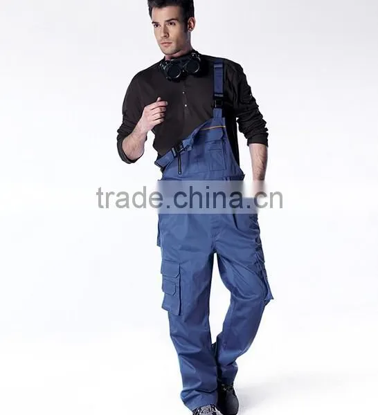 Juqian 2016 Quality Work Garments Classic Breathable Detachable Cargo Durable Blue Overall Work Pant photo-2