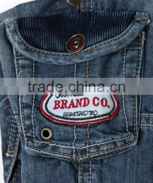 High Quality Multi Pocket Organ Bag Style Embroidery Patch 100% Cotton Oem Baggy Jeans for Children photo-6