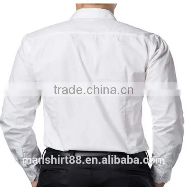 2016 New Wholesale Plain Color Slim Fit Long Sleeve Custom Men's Formal Dress Shirt photo-2