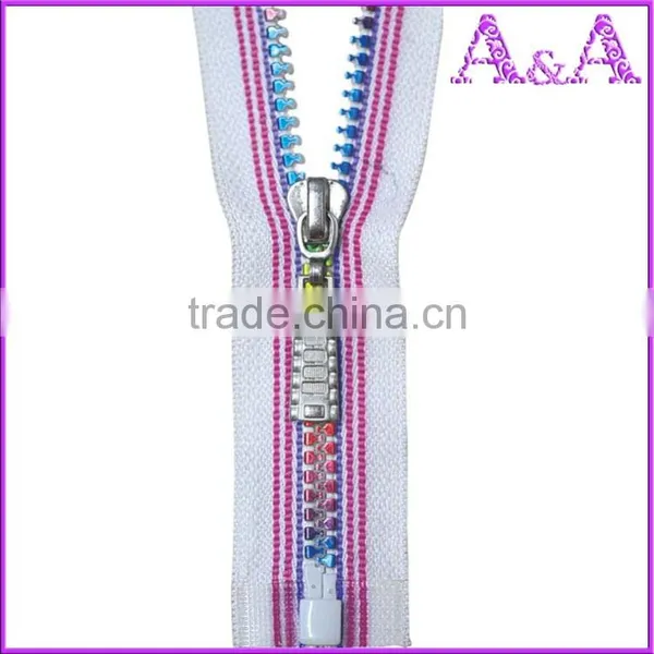 #5 Open End Auto Lock Colored Plastic Zipper With Paint Slider photo-6
