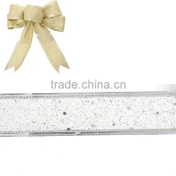 High Quality Christmas Decorating Silver Satin Ribbon photo-2