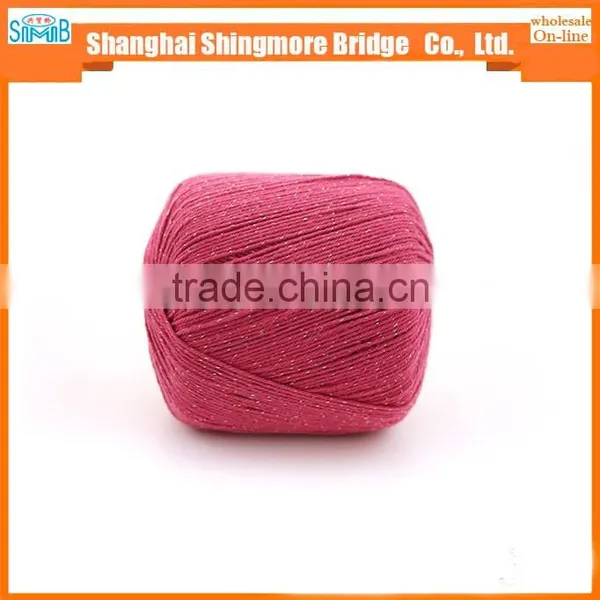 China Knitting Yarn Supplier Hot Sales High Standard Yarn Cotton Polyester Lurex With 50gram Balls photo-3