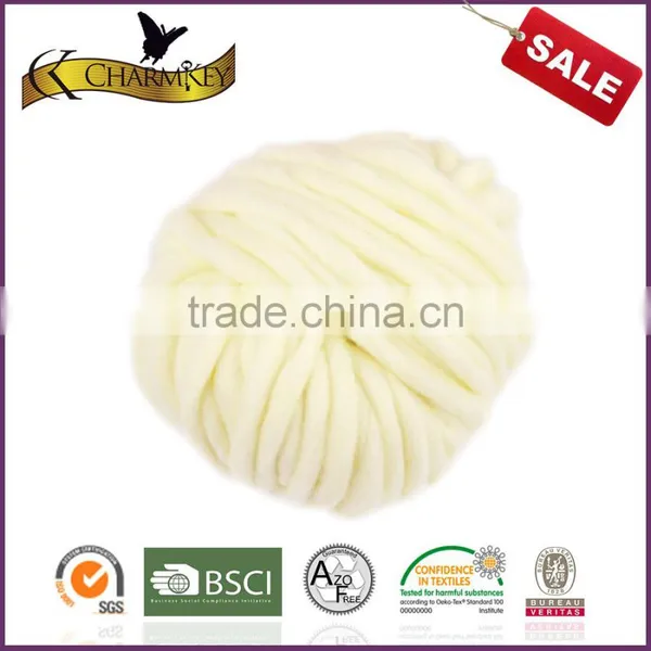 Charmkey High Bulk Acrylic Yarn Chunky Yarn Fancy Soft Acrylic Roving Yarn for Thick Scarves photo-2