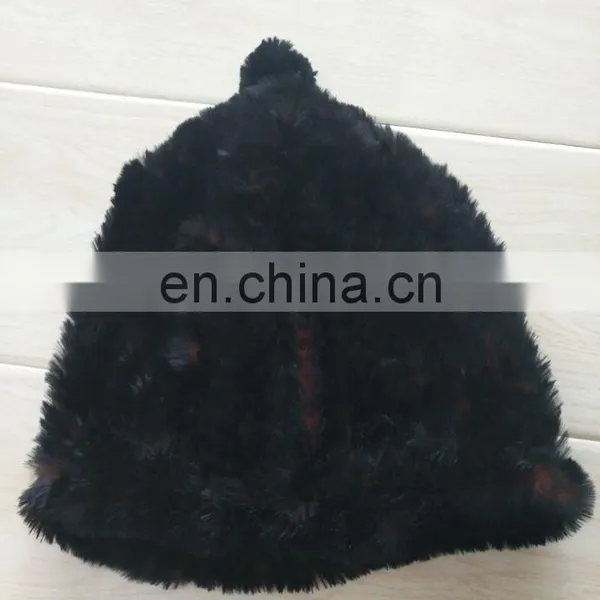 Knitted Mink Beanie Fur Tuque Hat for Women photo-4