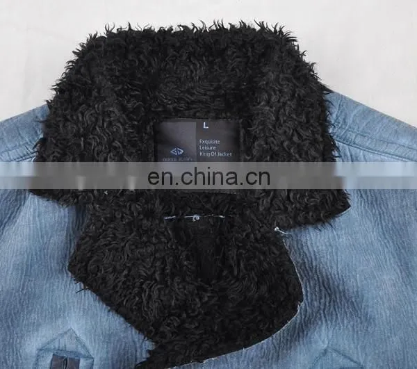 2015 Last Fashion Handsome Lamb Motrocycle Men Long Leather Coat photo-4