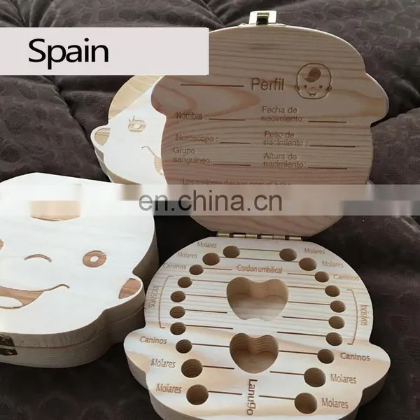 2017 Pure Natural Wood Girls and Boys Baby Teeth Box photo-3