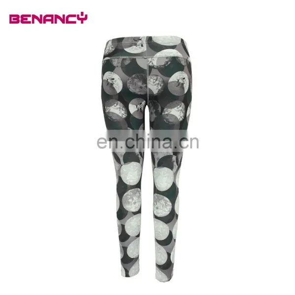 Yoga Sport Ladies Digital Tribal Ethnic Print Dots Legging photo-2