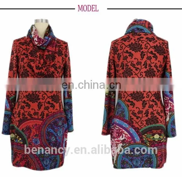 African Kitenge Dress Designs Double Layered Ikat Print Ladies Neck Design Tunic photo-4