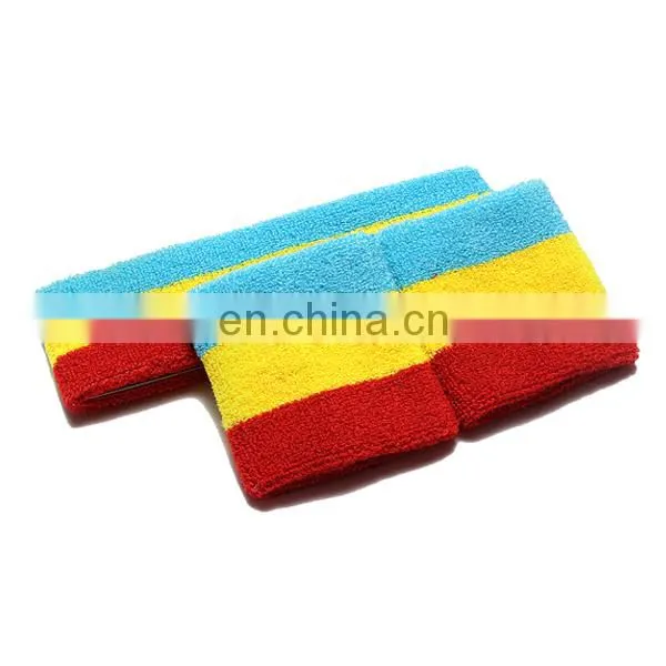 2017 Custom Sports Cotton Terry Towelling Headband and Wristband Set With Zipper photo-4