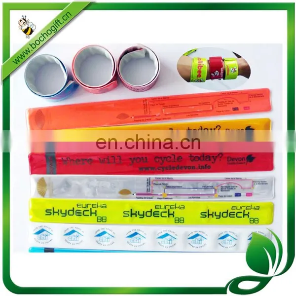 Reflective Slap Bracelet With Custom Logo, Reflective Snap-on Bracelet, PVC Band for Promotional photo-3
