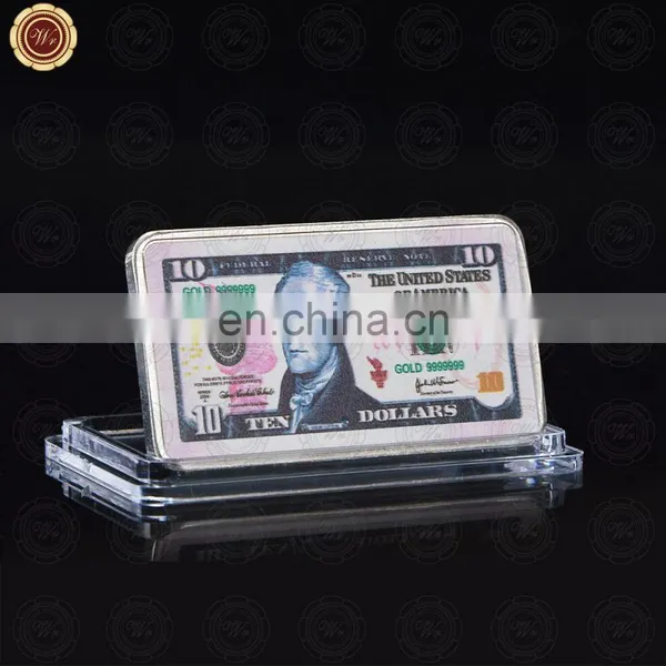 WR Promotional Gift TEN Dollar Silver Bar Unique Gifts The USA 10 Dollar Paper Money Commemorative Bar photo-3