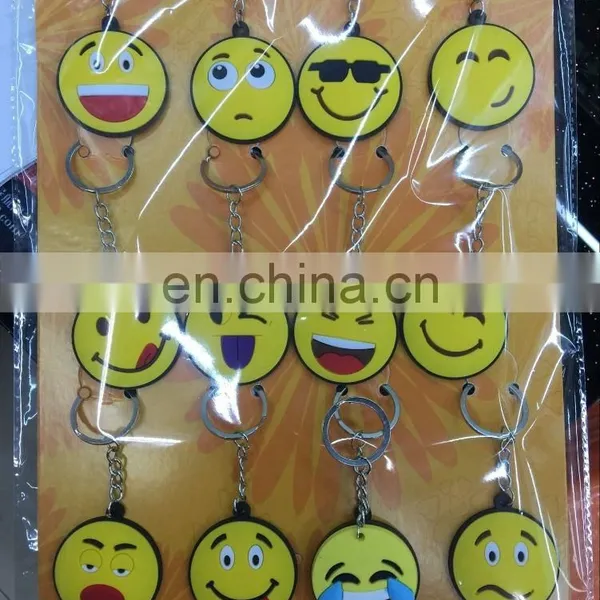 New Developed 36 Styles Soft PVC Emoji Keychains photo-4