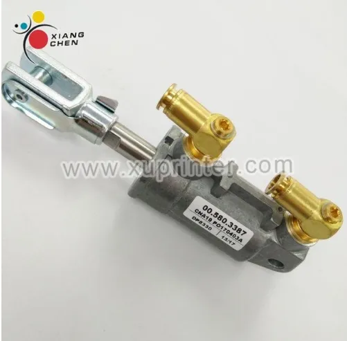 00.580.3387 Heidelberg Pneumatic Cylinder D25 H25 Heidelberg SM102 PM74 Machines 6MM Cylinder With Connector Joint Copper Head photo-2