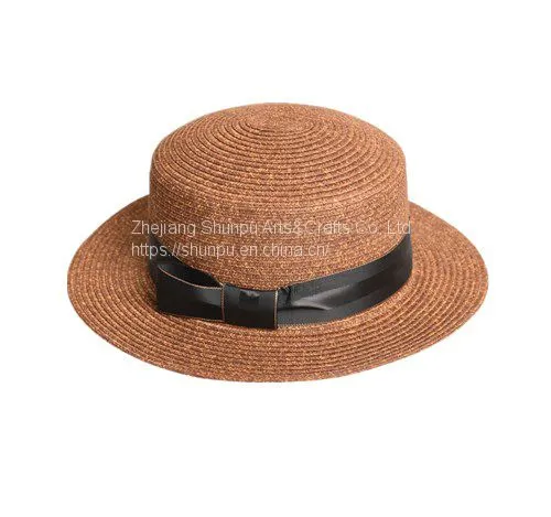 Paper Braid Boater Hat