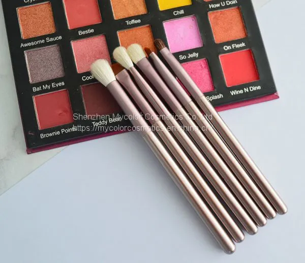 Factory Customized Hot 6pcs High Quality Wool Hair Portable Eyeshadow Brush Makeup Brush Set ODM&OEM photo-3