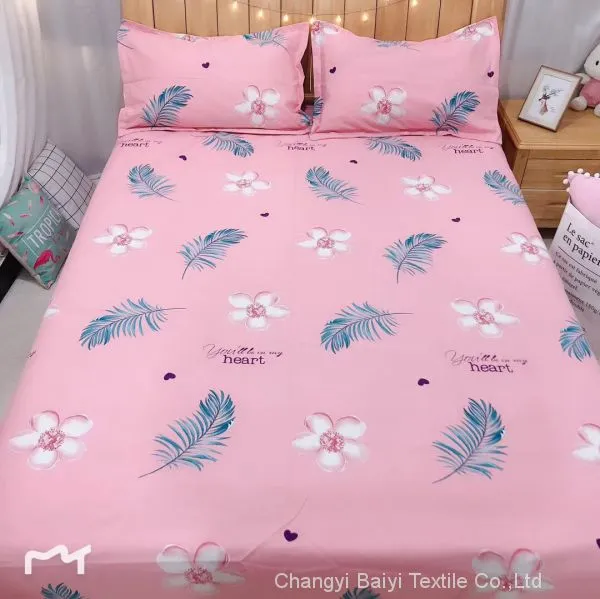 Polyester Woven Microfiber Brushed Fabric for Bed Sheets Set Fabric Polyester Brushed Printed Bedsheet Fabric Home Textile photo-3