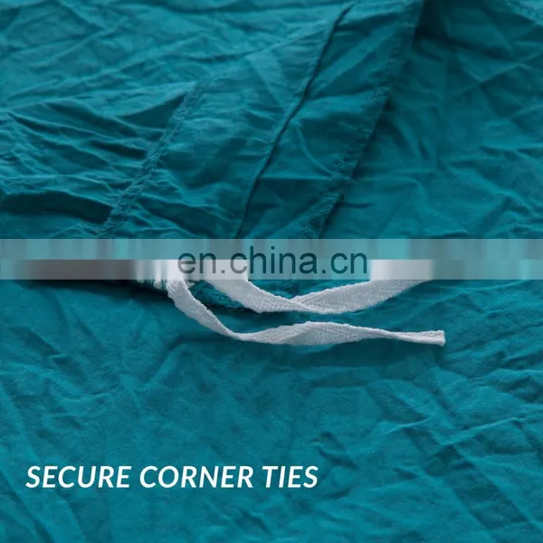 Top Sale Modern Trend Soft Fade Resistance Water Wash Cotton Duvet Cover Set photo-5