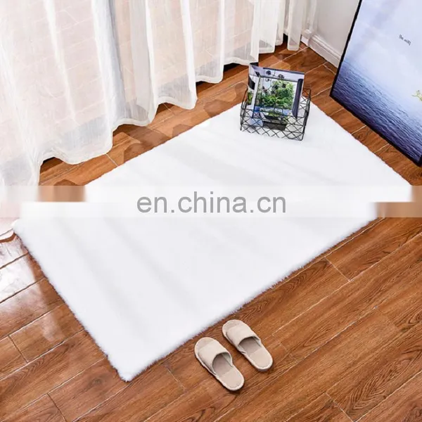 Soft Warm Winter Modern Rabbit Fur Rug photo-2