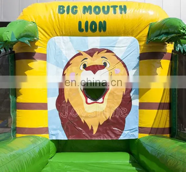 Jungle Themed Inflatable Carnival Game Set Big Mouth Baseball Basketball Hoverball Games For Events photo-5