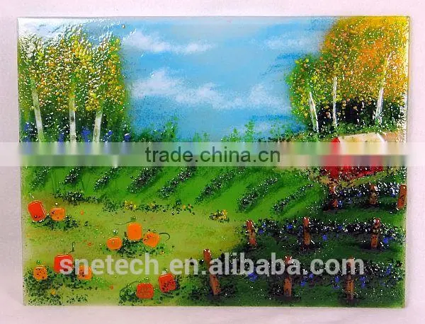 Fused Glass as Interior Wall or Ceiling Decoration photo-2