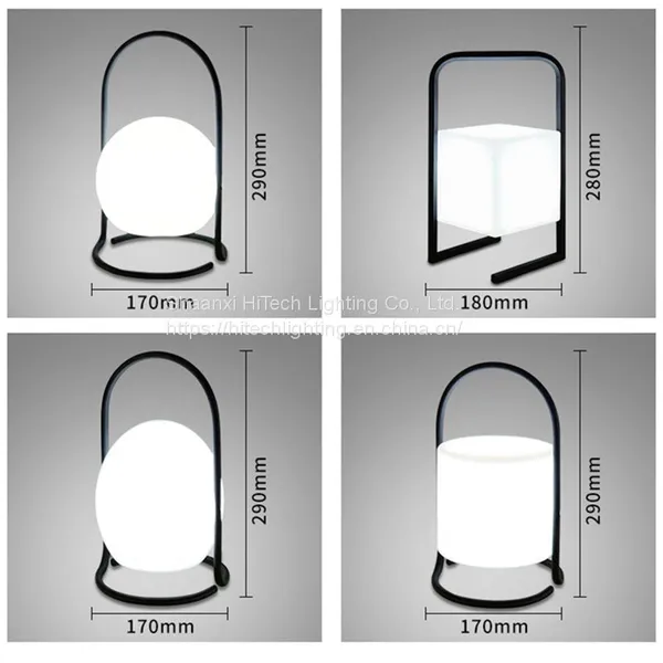 Portable USB Rechargeable Table Lamp 16 Color Change With Remote Control Glowing LED Square Ball Night Light photo-4