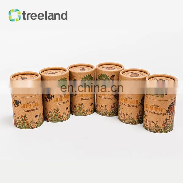 Custom Logo Food Grade Compostable Kraft Paper Tube With PLA Liner photo-2