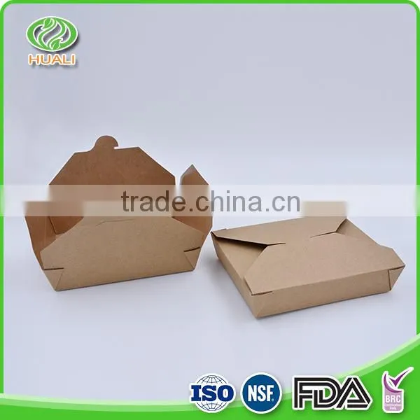 Recycle Take Away Brown Custom Food Kraft Disposable Paper Lunch Box Quality Choice photo-2