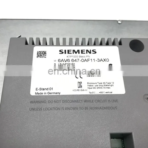 6AV6647-0AF11-3AX0 Siemens SIMATIC HMI KTP1000 Basic Color Panel photo-5