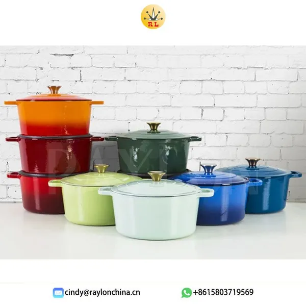 5 Liter Cast Iron Enamel Casserole Wholesale Factory - Raylon photo-4