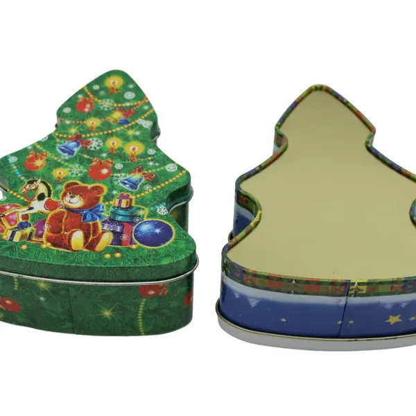 Christmas Tree Gift Tin Box photo-2