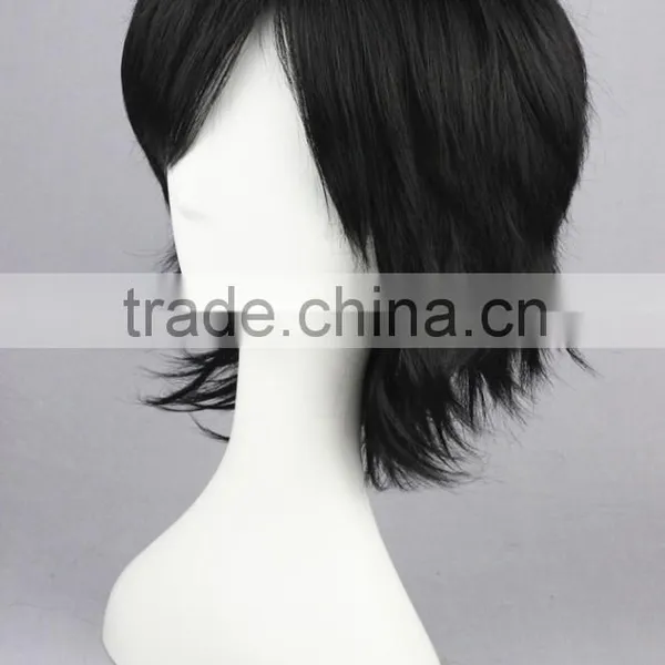 High Quality 35cm Short Black Straight Prince of Tennis Wig Synthetic Anime Wig Cosplay Hair Wig photo-4