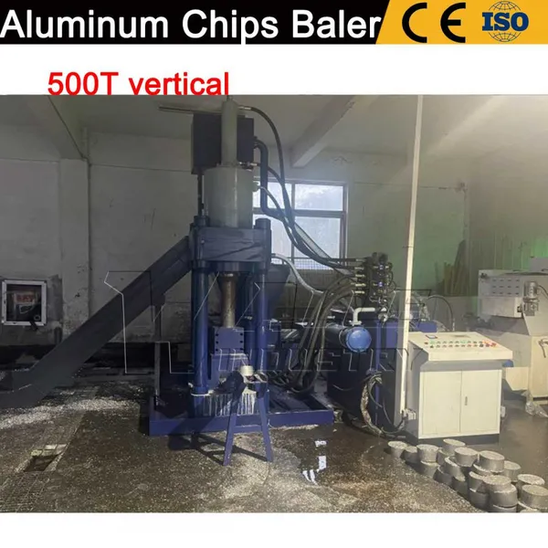 Small Hydraulic Aluminum Scrap Briquetting Machine Workshop Metal Waste Press photo-4