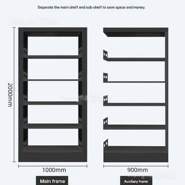 School Bookshelf Single Sided 300mm | HN-SD03 | Thickened Steel Plate | Snap-On Design | Classroom Storage- Professional Supplier photo-3