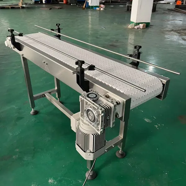 Stainless Steel Modular Plastic Belt Conveyor For Food Bottle Packaging Line