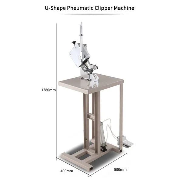 MO-Qdmdch Pneumatic Foot Pedal Clip Sealing Machine BZ021 Air Powered U Buckle for Fruit Net Bag Ham Sausage Tying