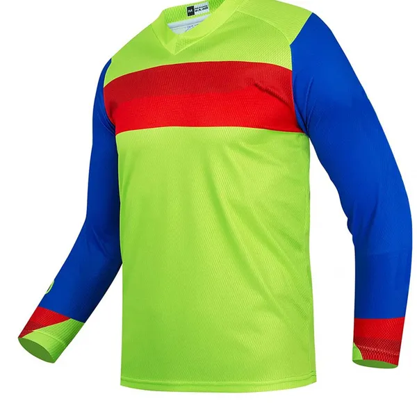 Custom Mountain Bike Downhill Racing Jersey Polyester Breathable Quick Dry Unisex Adult MTB Motocross Shirts Tops OEM