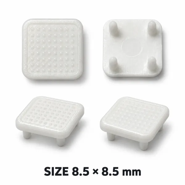 Impact Resistant Square Snap Fastener 8.5x8.5mm Plastic POM for Outer Apparel and Workwear