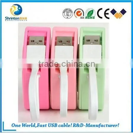 High Quality Logo Custom Retractable Usb Cable for SA and I-phone photo-3
