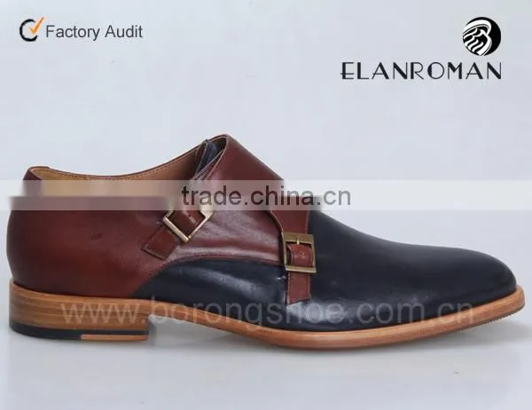 Wholesale Brand Names Mens Genuine Leather Shoes Double Monk Strap photo-2