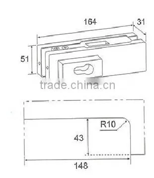 China Supplier Glass Door Patch Fitting Locking Clamp DL-035 photo-2