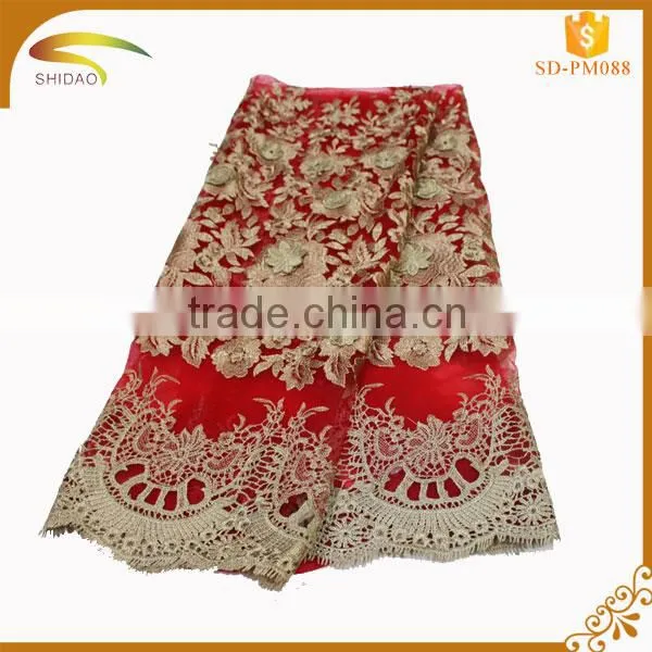 Custom Guangzhou African Lace Softextile Embroidery Lace Fabric Wholesale/stretch Lace Fabric photo-4