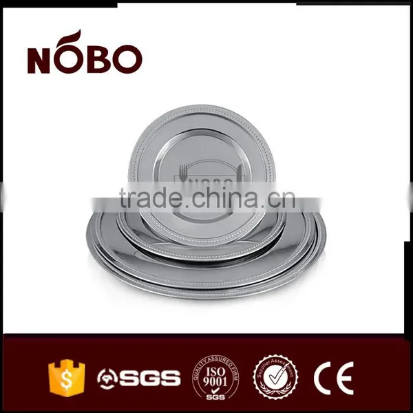 Stainless Steel Round Pudding Plate Circle Tray photo-4