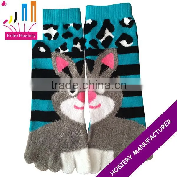Women Fashion Five Toe Socks With Cat