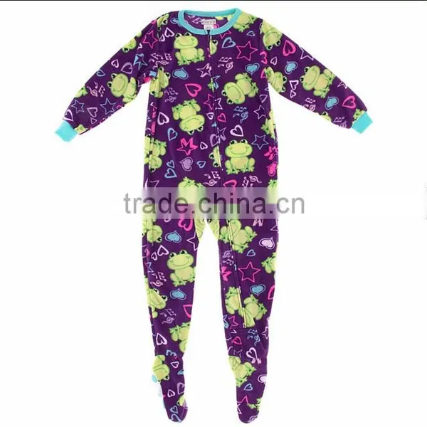 Wholesale Warm Footed Pajamas for Kids, Baby Rompers,Girl Jumpsuit,Polar Fleece Onesie photo-2